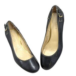 Lauren Ralph Lauren‎ Salma Black Leather Classic Pumps